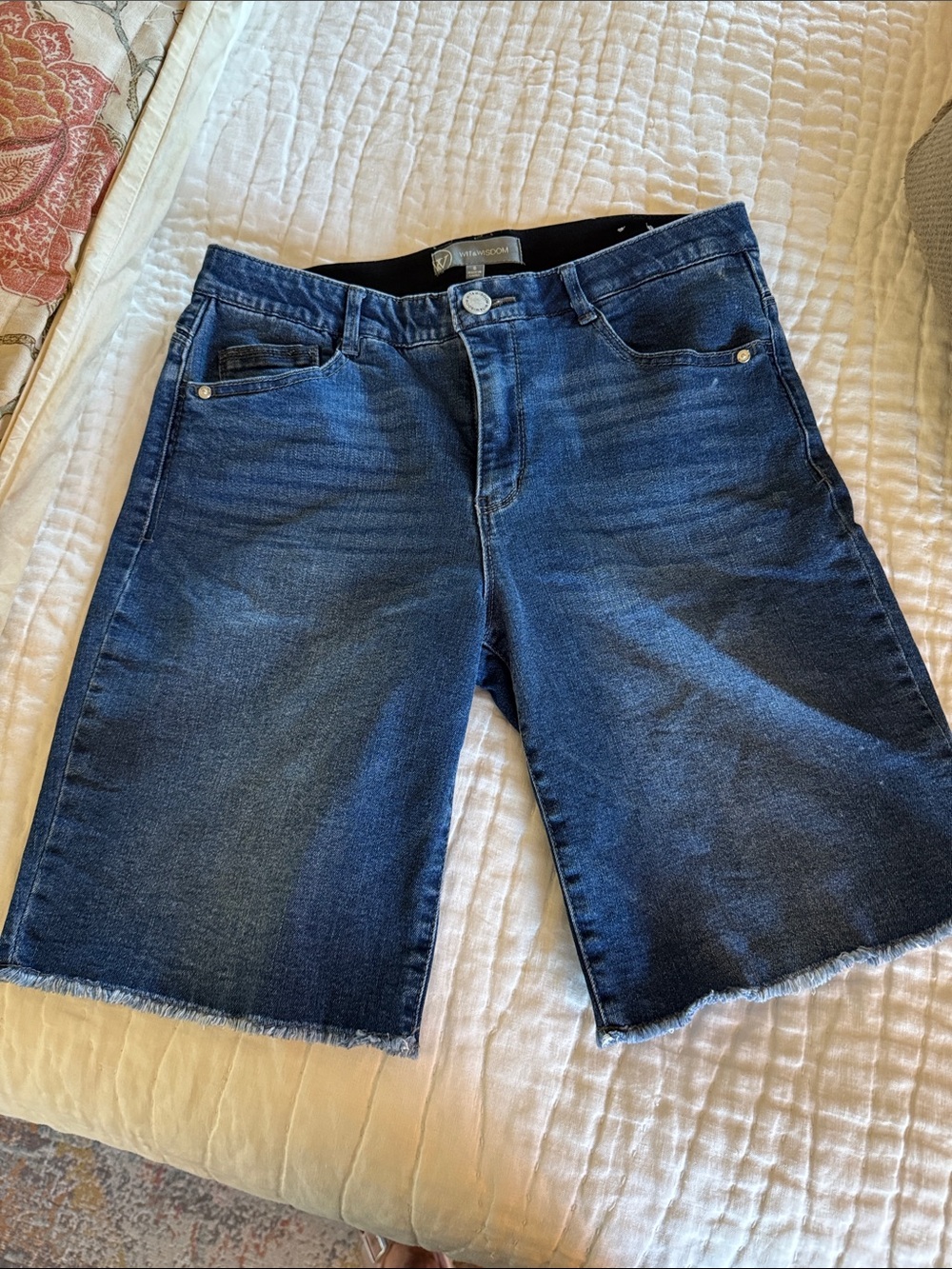Wit & Wisdom Dark Blue Denim Jean Shorts